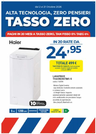 LAVATRICE HAIER THASN286TM5-S